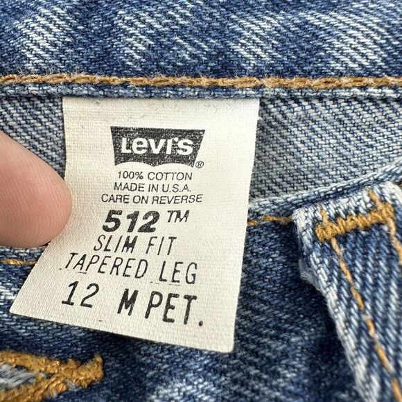 Vtg Levis 512 Jeans Womens 12 M Petite Slim Fit Tapered Leg High Rise USA Made - Picture 5 of 7